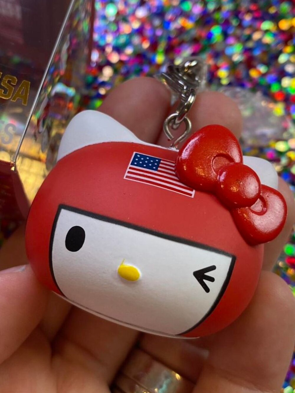 BOXER Hello Kitty Tokyo Olympics Team USA Keychain!!